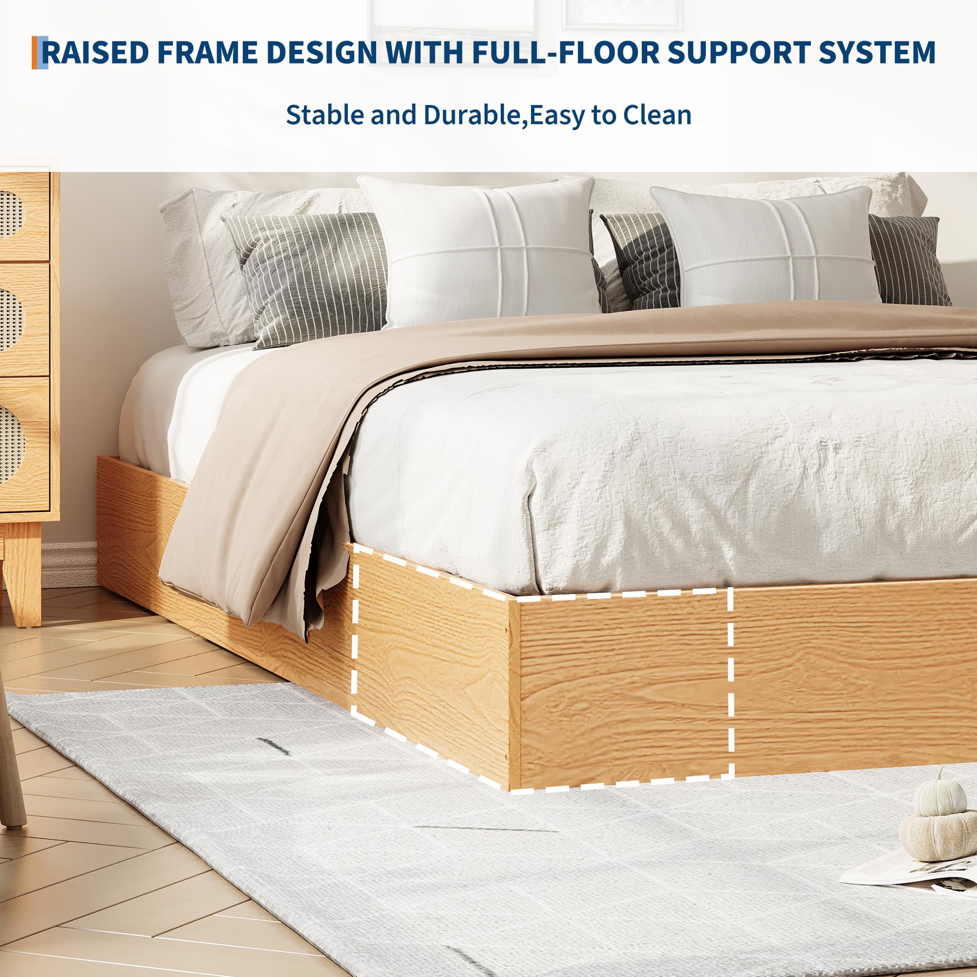 Amazon｜GarveeHome (ガービーホーム) クイーンサイズ ウッド